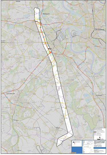 Darstellung des festgelegten Trassenkorridors für das Vorhaben 2 BBPlG, Abschnitt C