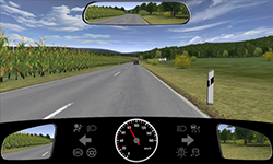 Sie fahren außerorts auf einer Straße mit 80 km/h.