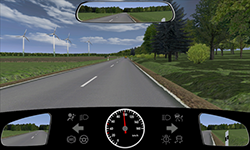 Sie fahren außerorts mit etwa 100 km/h.