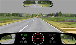 Sie fahren außerorts mit 45 km/h.