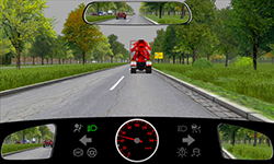 Sie fahren innerorts mit 50 km/h auf dem rechten von zwei Fahrstreifen für Ihre Richtung.