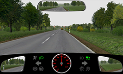 Sie befahren eine Straße außerorts mit 100 km/h.