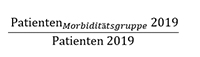 Patienten Morbiditätsgruppe 2019 geteilt durch Patienten 2019