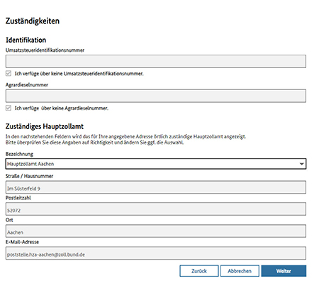 Abbildung 9: Zuständigkeiten/Identifikationsmerkmale
