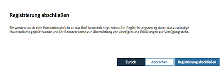 Abbildung 11: Registrierung abschließen