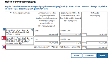 Abbildung 26: Anzeige – Beispiel Datenerfassung