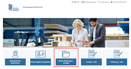 Abbildung 51: Meine Meldungen/Anträge
