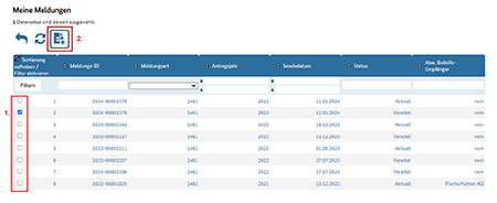 Abbildung 52: Nutzung eines Datensatzes als Vorlage