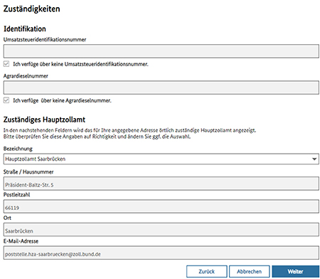 Abbildung 62: Änderung der Registrierungsdaten – Seite 2