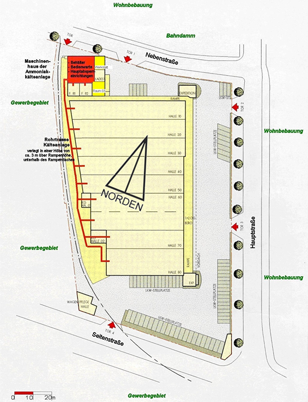 Objektplan Kühlhaus A-Stadt, B-Straße 1