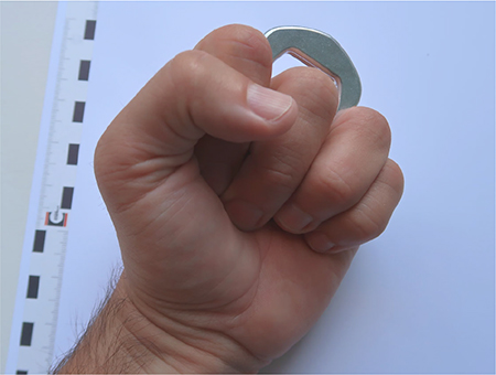 Abbildung 3: „SFG-1“ in der geschlossenen Faust