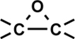 Das charakteristische Strukturelement der Epoxide besteht aus einem Dreiring, in dem zwei Kohlenstoffatome und ein Sauerstoffatom durch eine Einfachbindung miteinander verbunden sind. 
