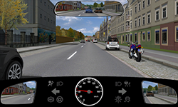 Sie fahren innerorts mit 45 km/​h.