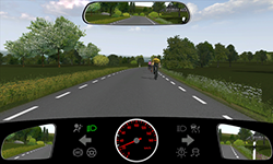 Sie fahren außerorts mit 25 km/​h.