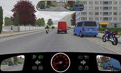 Sie fahren innerorts mit 30 km/​h.