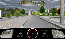 Sie fahren innerorts auf einer Vorfahrtstraße mit 50 km/​h.