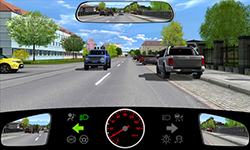 Sie fahren innerorts mit etwa 20 km/​h.