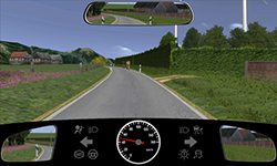 Sie fahren außerorts mit knapp 50 km/​h.