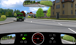 Sie fahren innerorts mit 45 km/​h.