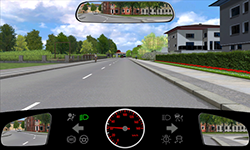 Sie fahren innerorts mit knapp 45 km/​h.