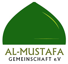 Zeichen der Al-Mustafa Gemeinschaft e. V., Schriftzeichen und Kuppeldach einer Moschee