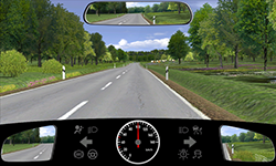 Sie fahren außerorts mit 100 km/h.