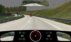 Sie fahren auf einer zweispurigen Autobahn mit 130 km/h.