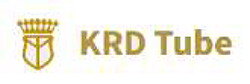 Vereinfachtes goldenes Logo des Königreich Deutschland, daneben der goldene Schriftzug KRD Tube.