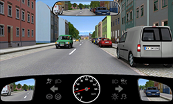 Sie befahren eine Straße innerorts mit 30 km/h.