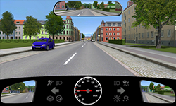 Sie befahren eine Straße innerorts mit 40 km/h.