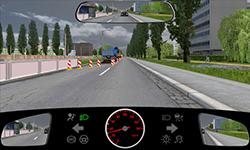 Sie befahren eine Straße innerorts mit 30 km/h.