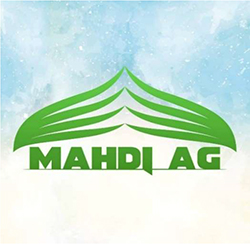 Das Symbol zeigt das neue Logo der Jugendgruppe des Imam Mahdi Zentrum. Es zeigt den Schriftzug „Mahdi AG“ in grüner Schrift. Darüber befinden sich zwei zueinander geneigte Pflanzenzweige ebenfalls in grüner Farbe. Der Hintergrund ist in blau und weiß gehalten.