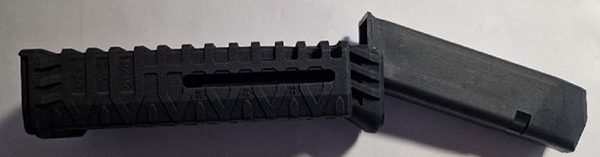 Schmeisser Magazinadapter mit Glock-Magazingehäuse beim Zusammenbau