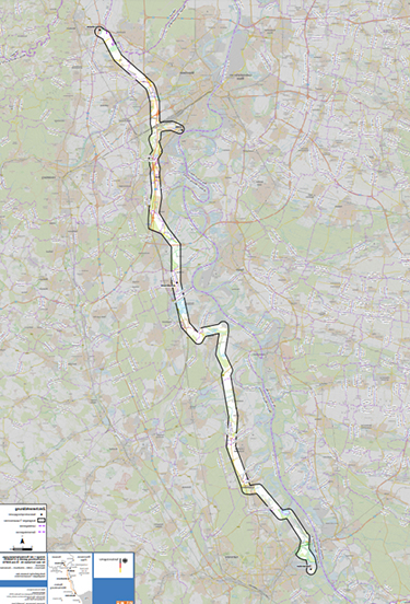 Abbildung 33: Darstellung des festgelegten Trassenkorridors für das Vorhaben 19 BBPlG, Abschnitt Süd