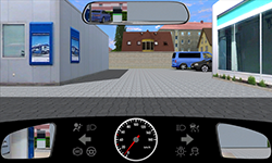 Sie stehen an einer Tankstelle.