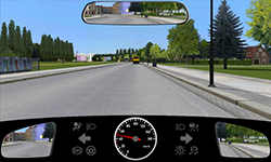 Sie fahren innerorts mit knapp 50 km/​h.