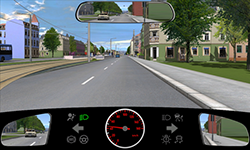 Sie fahren innerorts mit 45 km/​h.