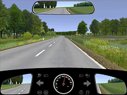 Sie befahren eine Außerortsstraße mit 100 km/h.