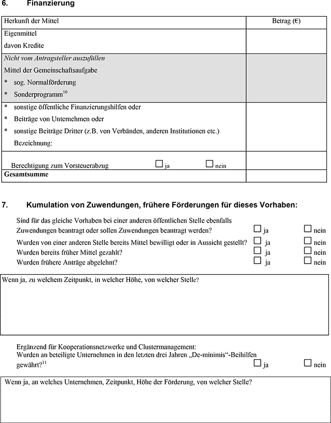 Es folgt: Antrag auf Gewährung einer Zuwendung zur Förderung wirtschaftsnaher Infrastruktur, Regionalmanagement, Kooperationsnetzwerke, Clustermanagement, Regionalbudget und Experimentierklausel