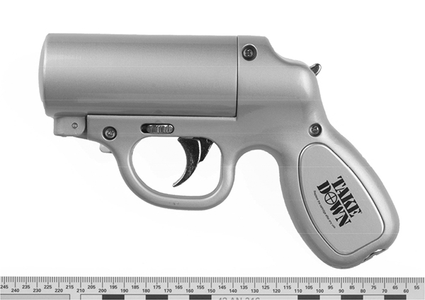 Abb. 2: Mace Pepper Gun, Ansicht linke Seite