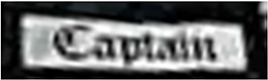 Dieses weiße Kennzeichen mit schwarzer Umrandung in Form eines Rechtecks enthält die Funktionsbeschreibung „Captain“, übersetzt Kapitän (im weiteren Sinne: Organisator des Clubs bei Ausfahrten, Treffen und Veranstaltungen), in schwarzen Buchstaben.
