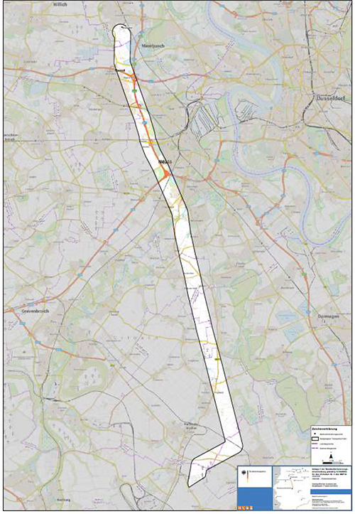 Abbildung 7: Darstellung des festgelegten Trassenkorridors für das Vorhaben 2 BBPlG, Abschnitt C