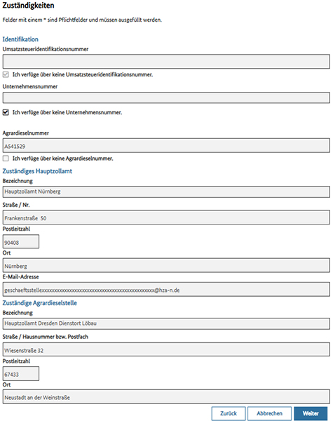 Abbildung 41: Die Zuständigkeiten innerhalb einer Erklärung werden gezeigt.