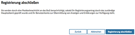 Abbildung 64: Screenshot „Registrierung abschließen“