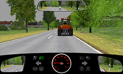 Sie fahren außerorts mit 45 km/h.