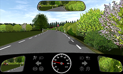 Sie fahren außerorts mit knapp 50 km/h.