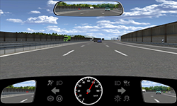 Sie fahren auf einer Autobahn mit 120 km/h auf dem mittleren von drei Fahrstreifen für Ihre Richtung.