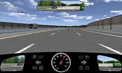 Sie fahren auf einer Autobahn mit 120 km/h auf dem mittleren von drei Fahrstreifen für Ihre Richtung.